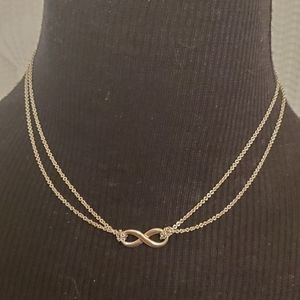 Tiffany & co  double strand infinity necklace